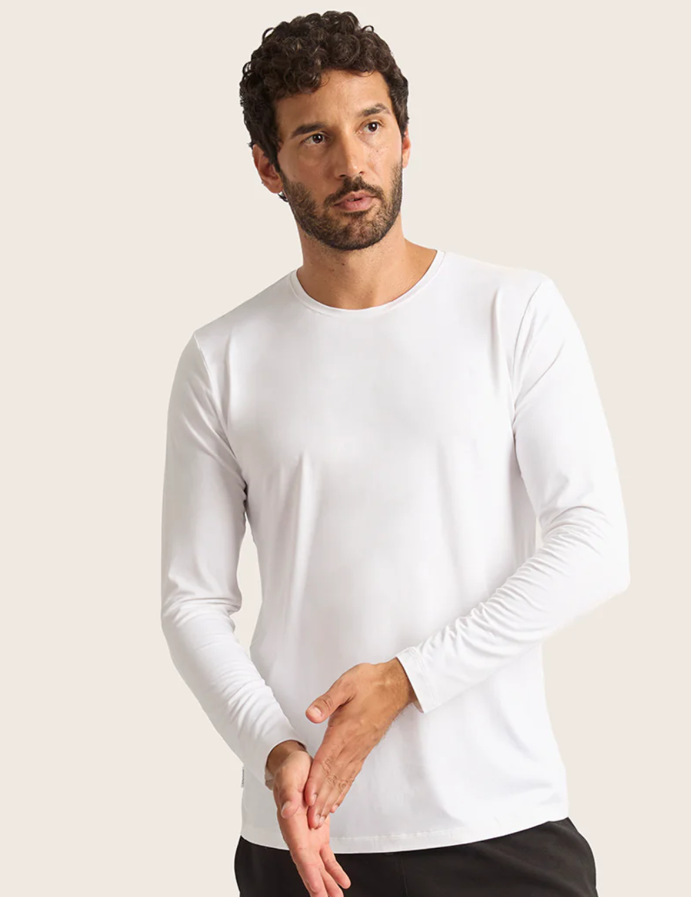 メンズ ロングスリーブクルーネックTシャツ