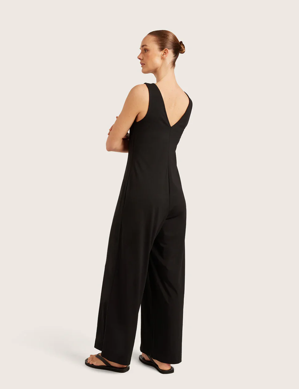 クラシックボートネックジャンプスーツ