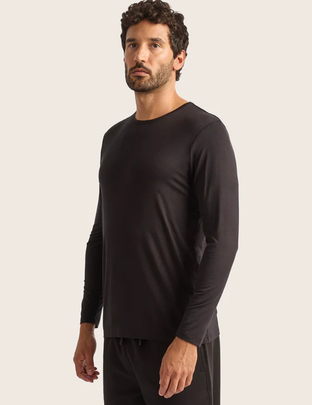 メンズ ロングスリーブクルーネックTシャツ