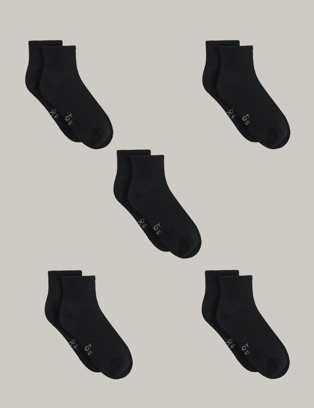 クッションクウォータークルーソックス 5P