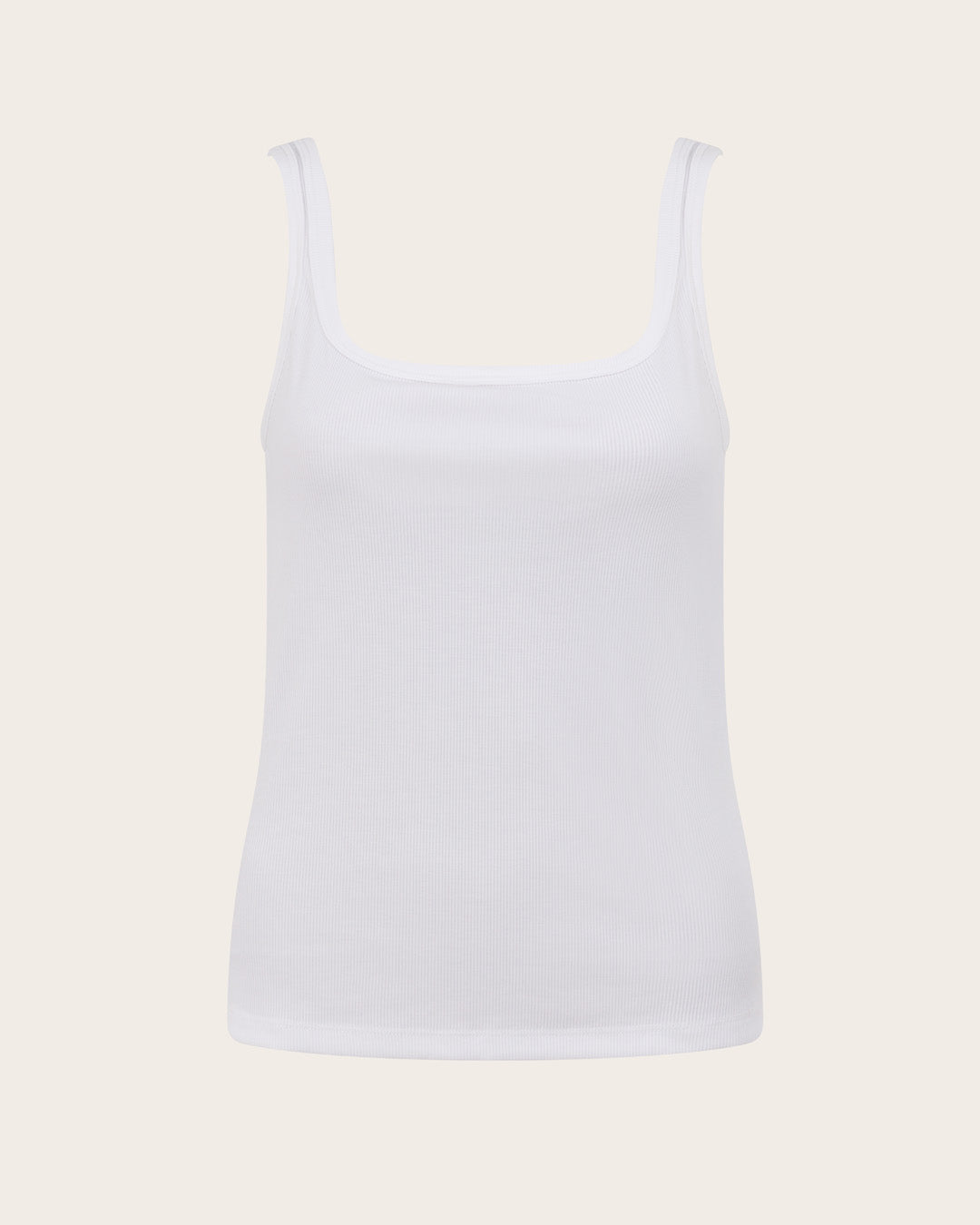リブタンクトップ | White