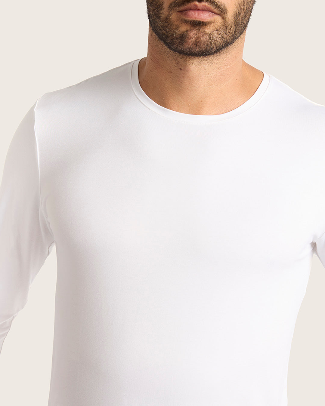 メンズ ロングスリーブクルーネックTシャツ | White
