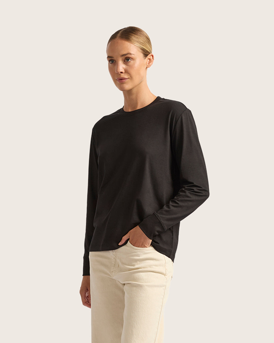 ウィメンズ クラシック ロングスリーブTシャツ | Black