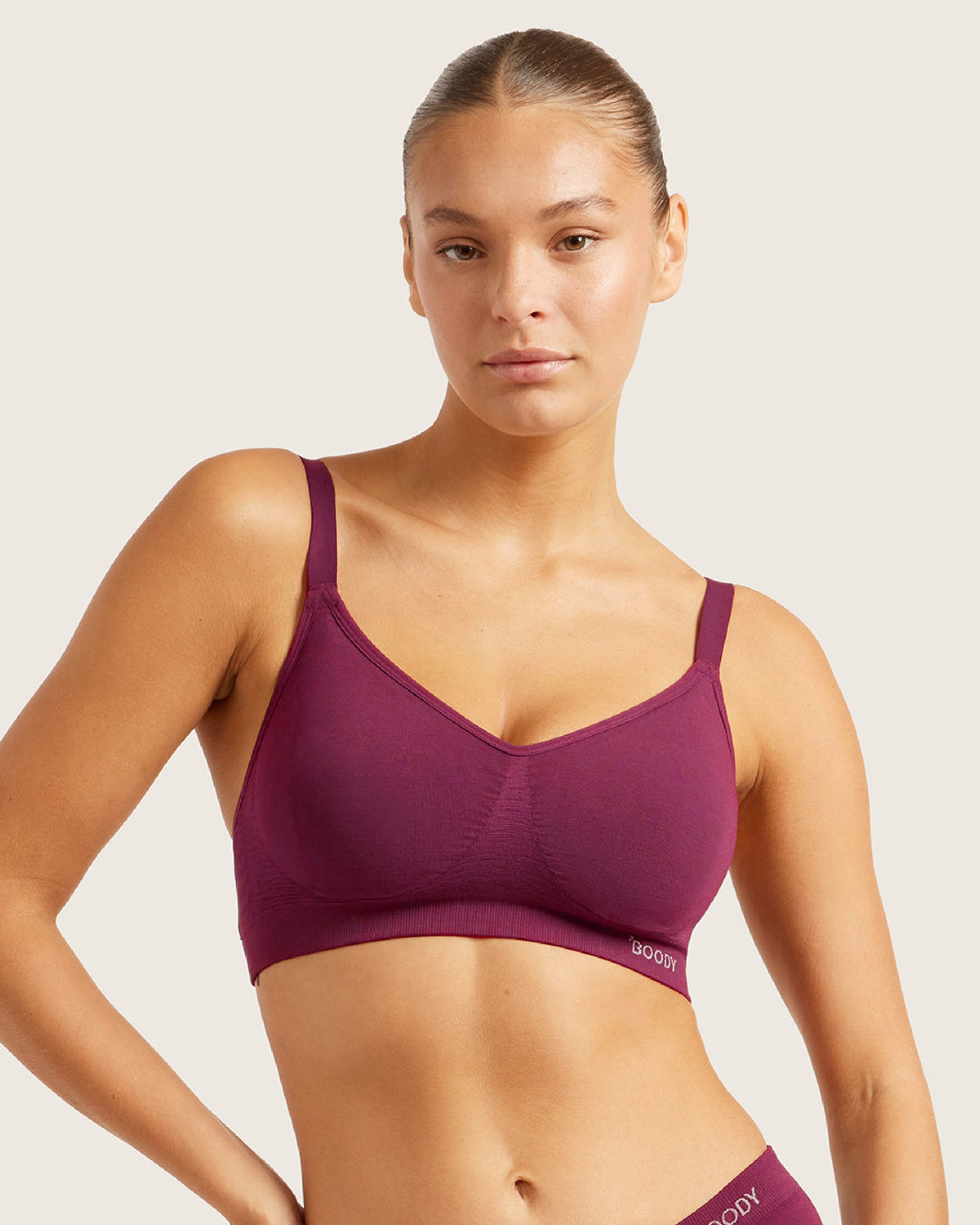 Wireless Full Bust T-Shirt Bra | BCAM Dark Pink