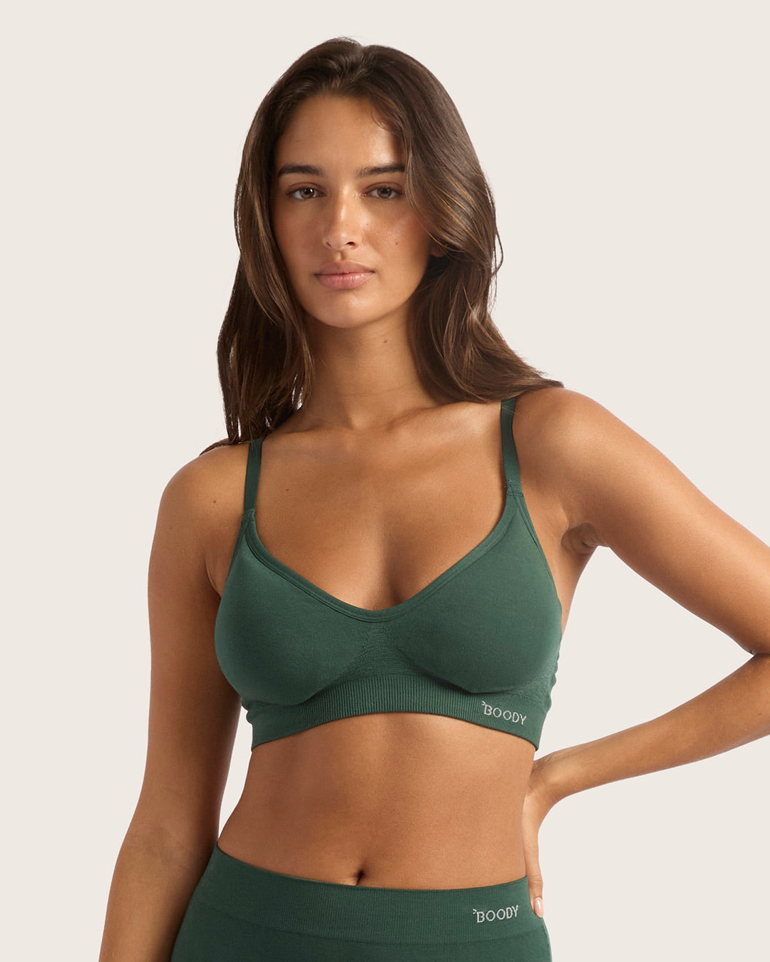 ワイヤレスTシャツブラ | Emerald Green