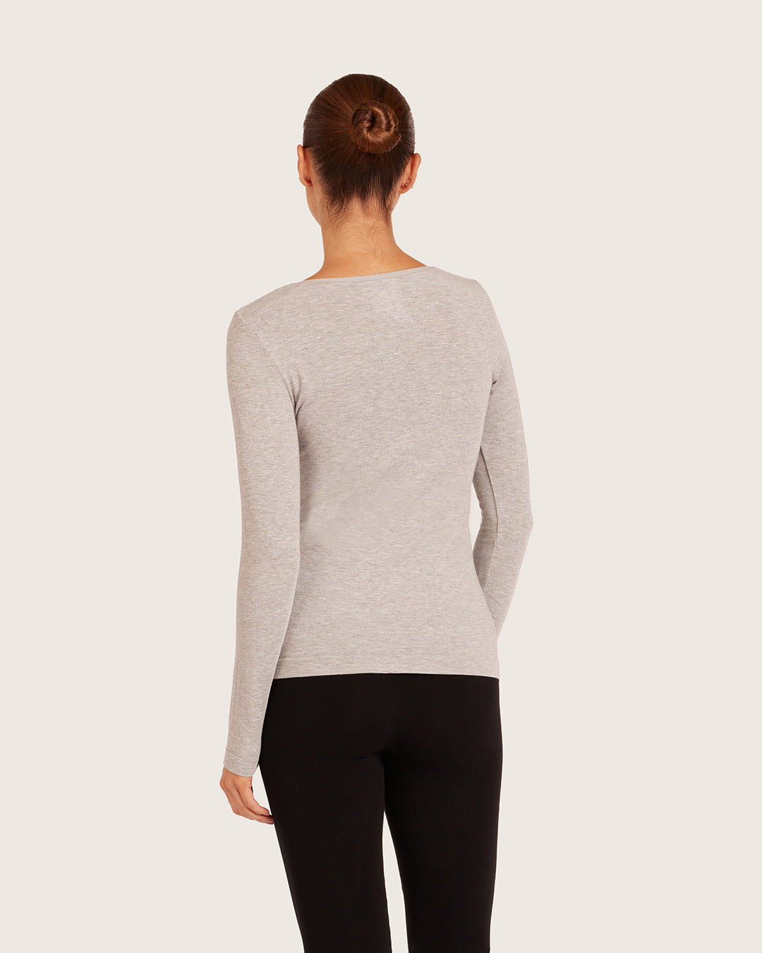 ロングスリーブ トップ | Light Grey Marl