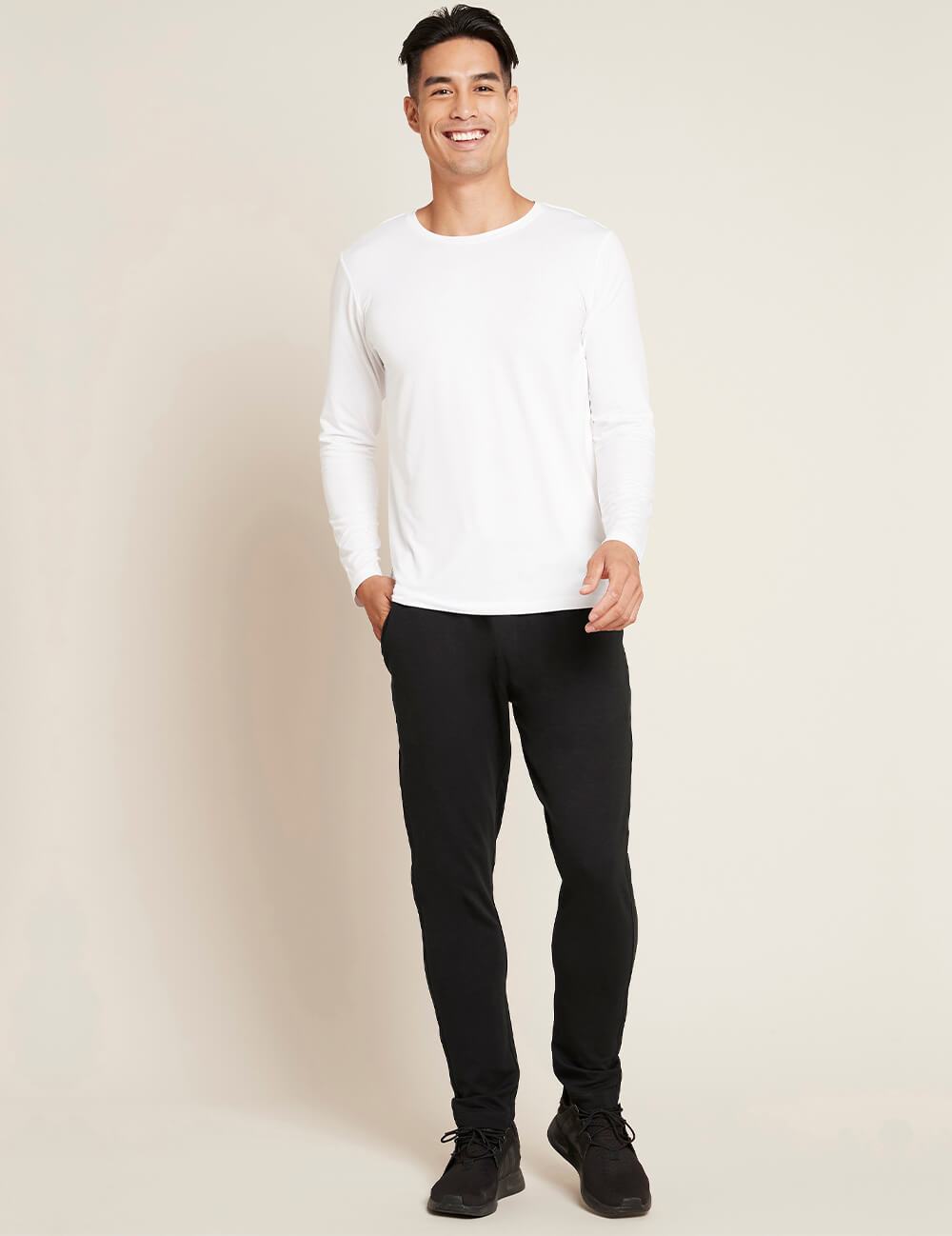 メンズ ロングスリーブクルーネックTシャツ