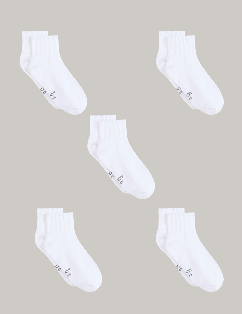 クッションクウォータークルーソックス 5P