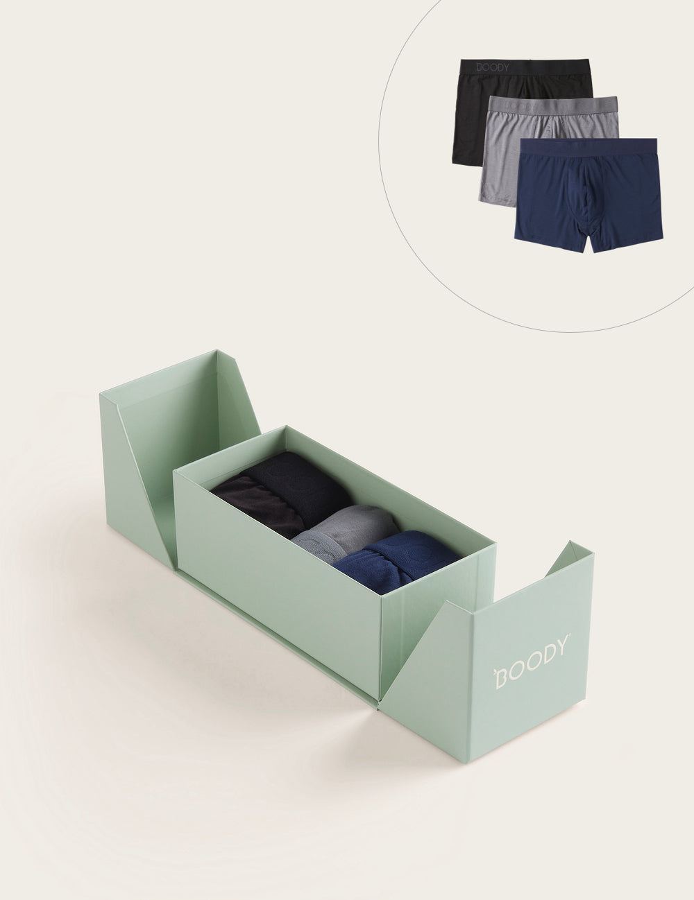 メンズ エブリデーボクサー ギフトボックス（3枚セット） | Black, Ash, Navy