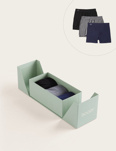 メンズボクサー ギフトボックス（3枚セット） | Black, Charcoal, Navy