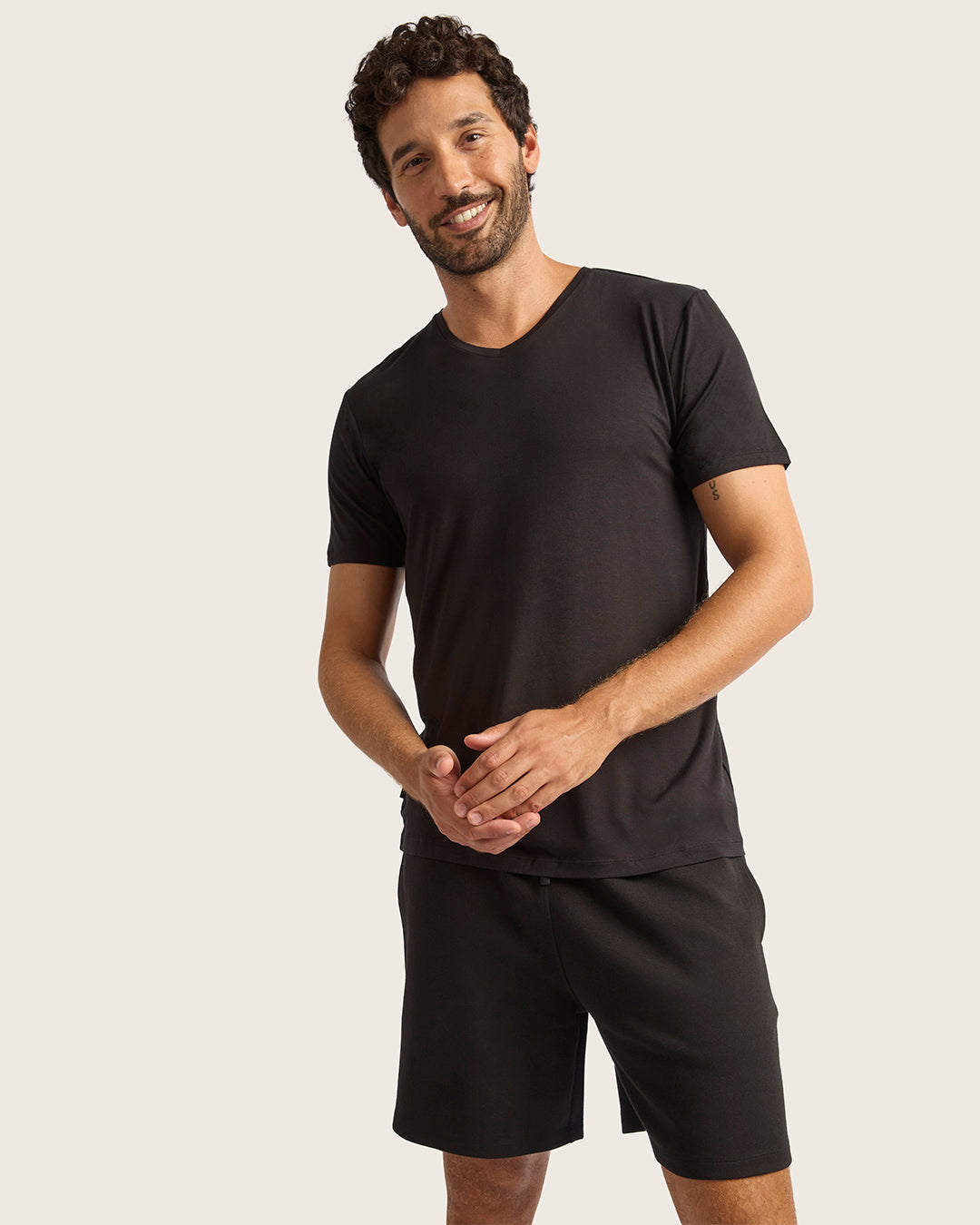 メンズ Vネック Tシャツ | Black