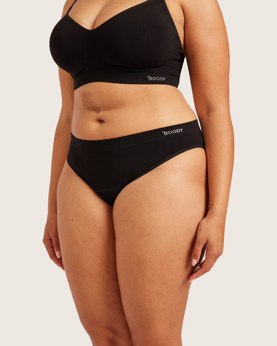 吸水サニタリーショーツ クラシックビキニ （軽い〜普通の日用 ） | Black