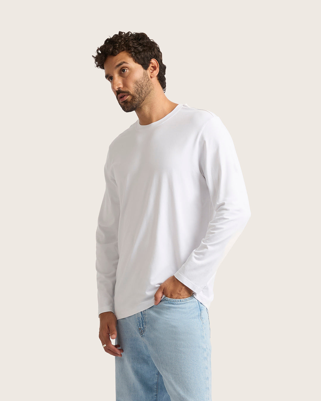メンズ クラシック ロングスリーブTシャツ | White