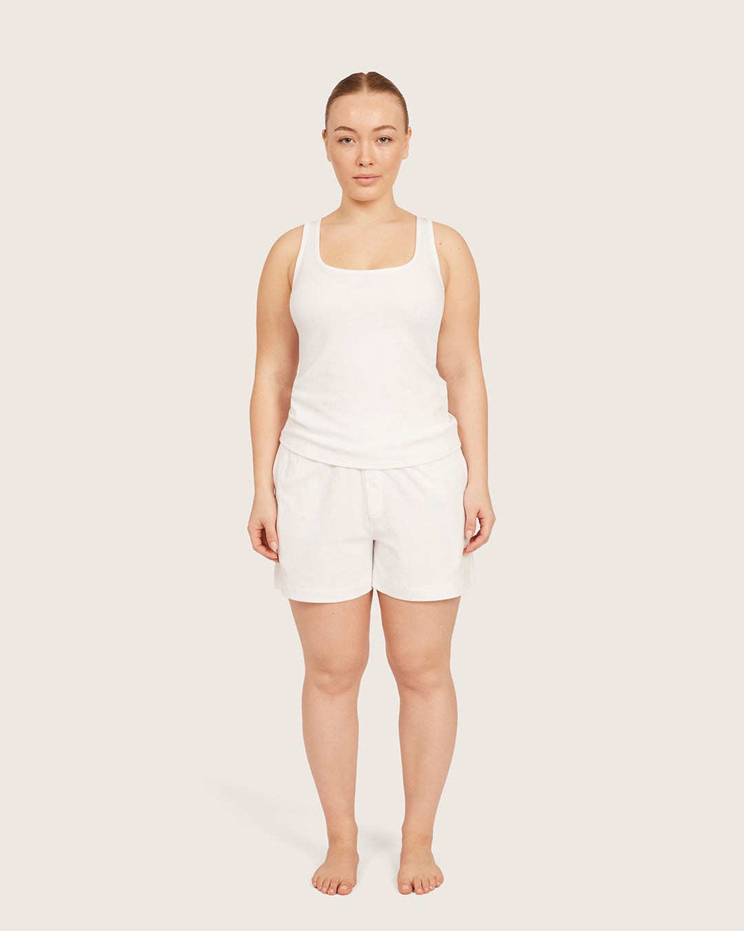 AiraRib™︎ ラウンジ タンクトップ | Chalk White