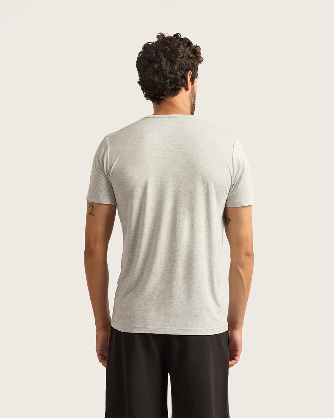 メンズ クルーネックＴシャツ | Light Grey Marl
