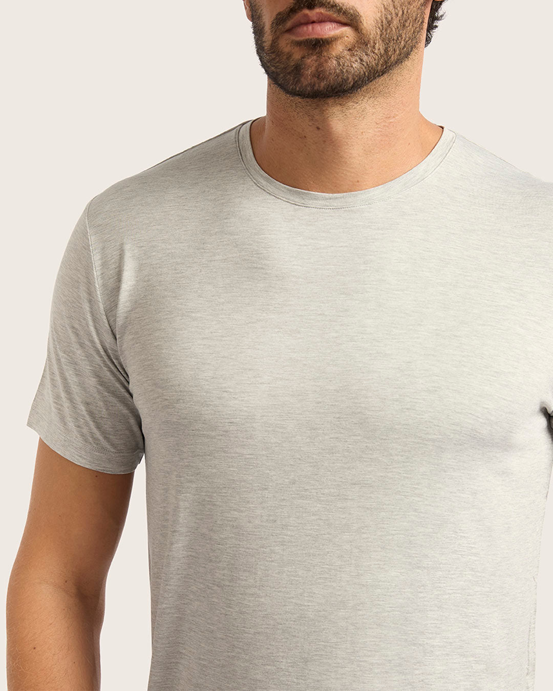 メンズ クルーネックTシャツ | Light Grey Marl