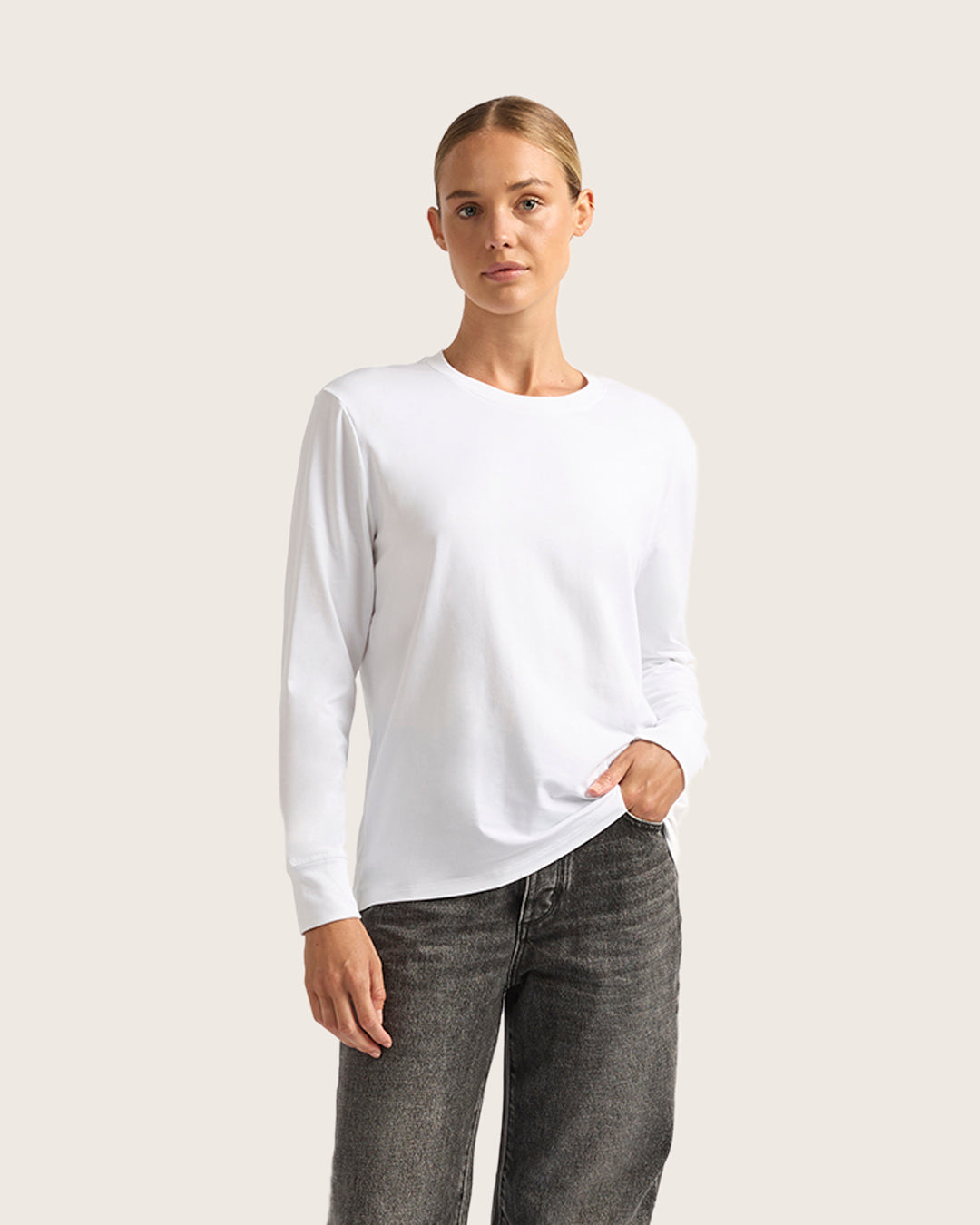 ウィメンズ クラシック ロングスリーブTシャツ | White