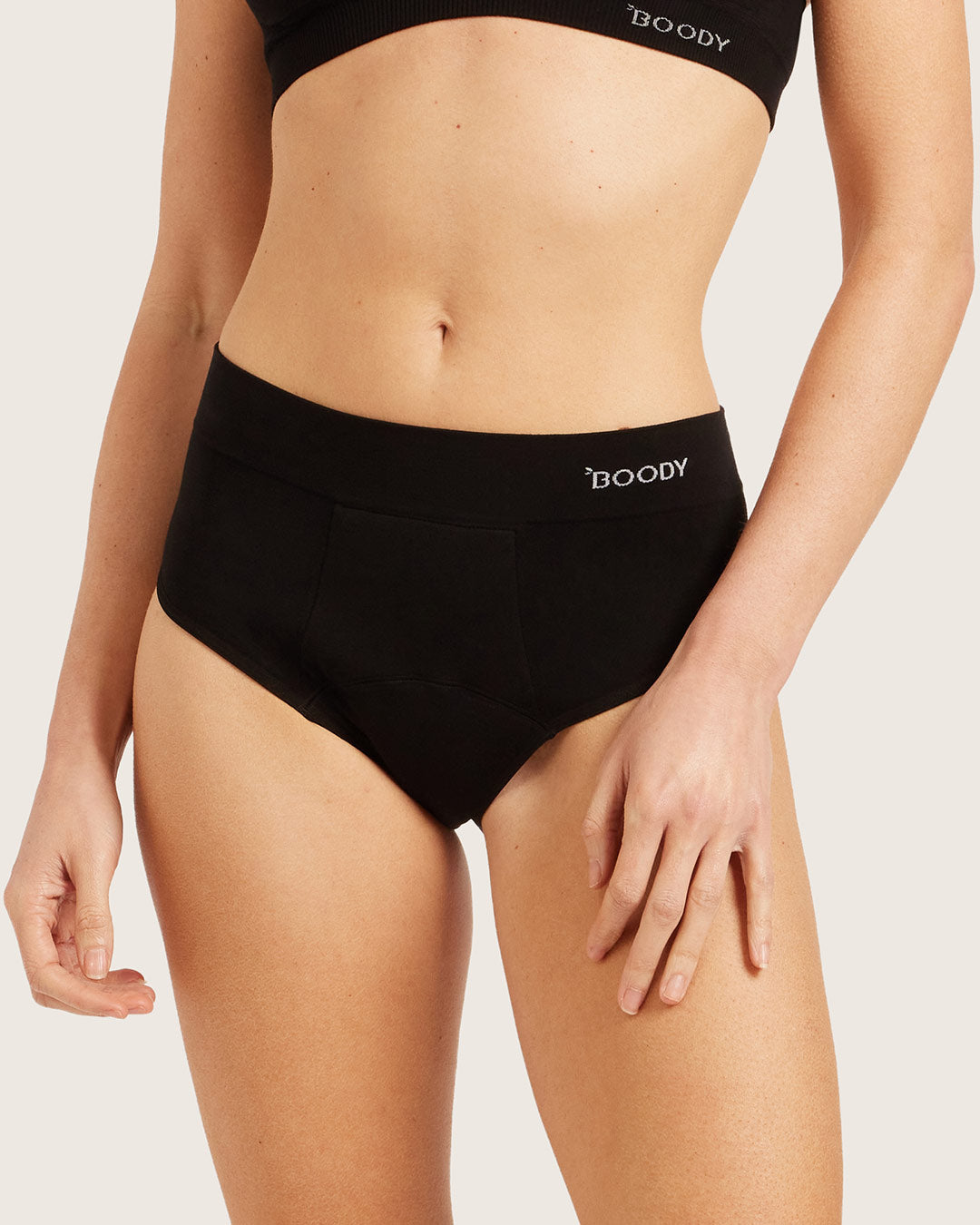 吸水サニタリーショーツ フルブリーフ （夜用 ） | Black