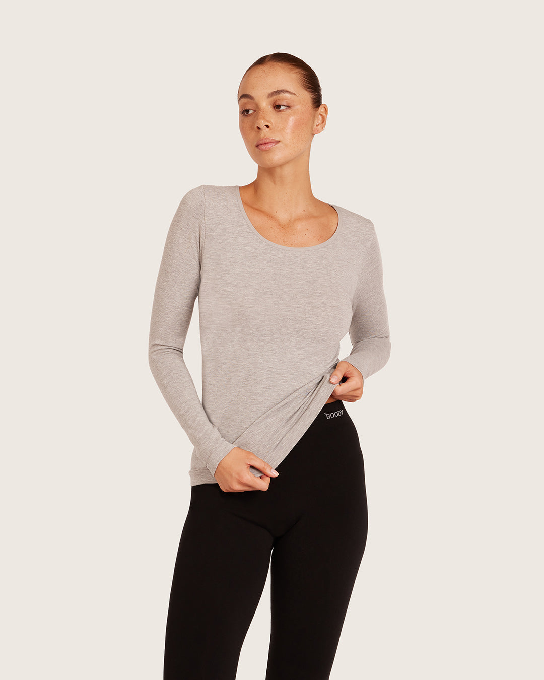 ロングスリーブ トップ | Light Grey Marl