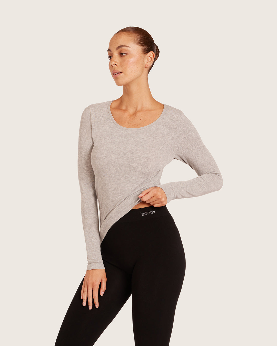 ロングスリーブ トップ | Light Grey Marl