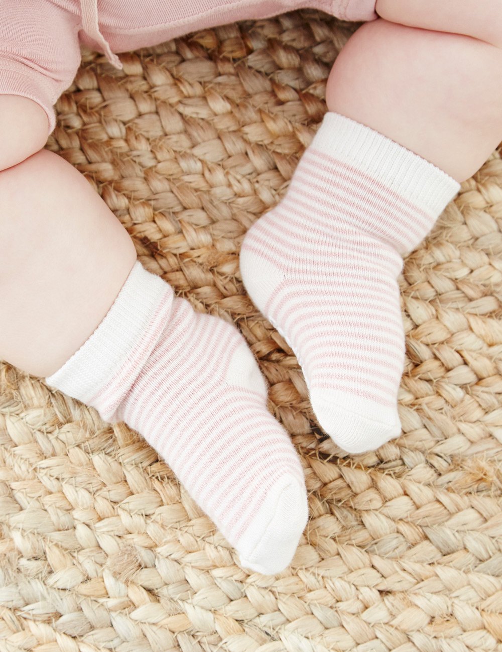 Baby Socks Rose Stripe - Boody Baby