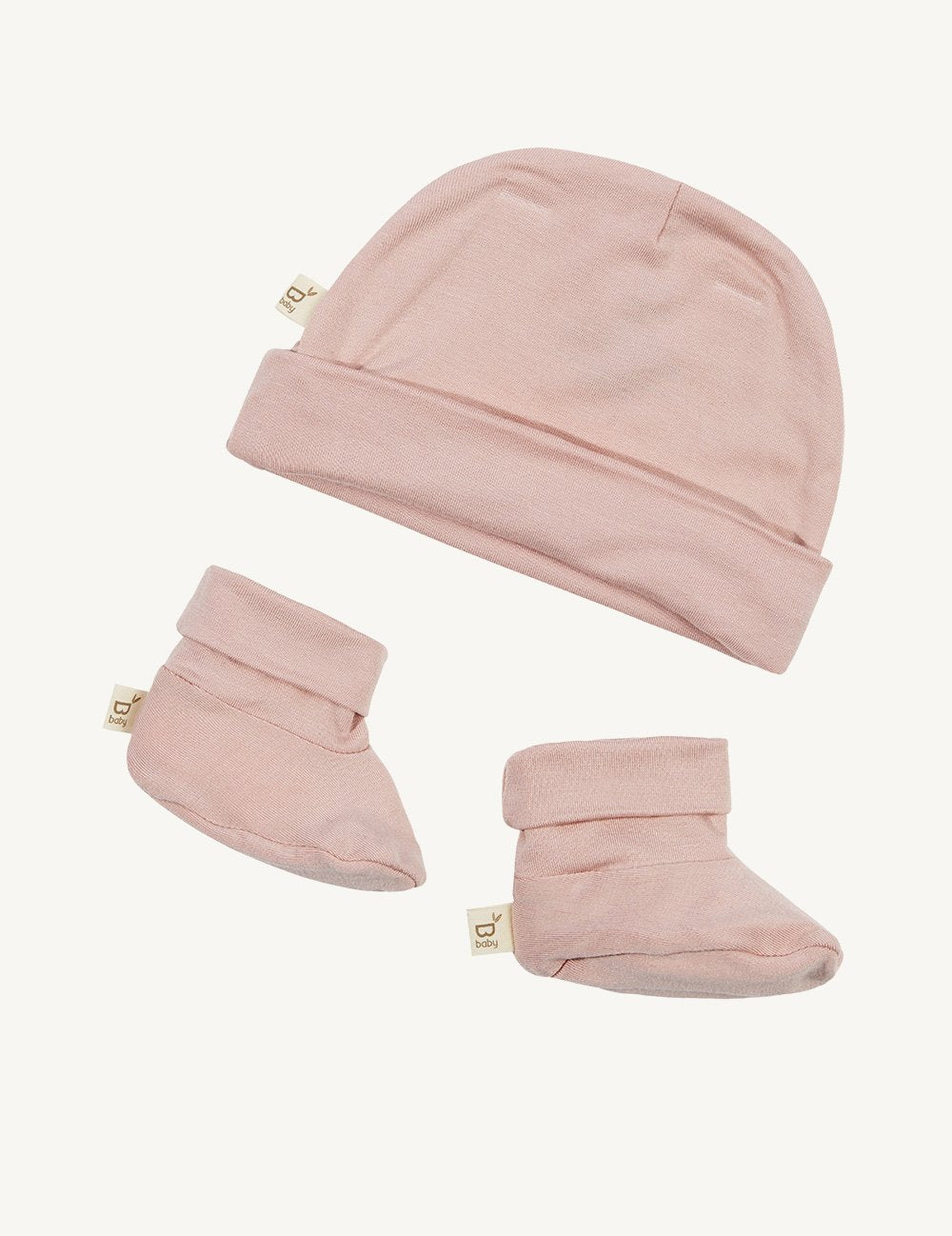Baby Beanie & Booties Rose - Boody Baby